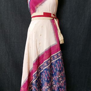 Vintage Jaipuri Silk Saree Wrap Skirt