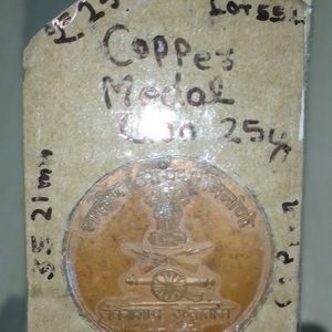 Indian Coin Medal 25 year copper