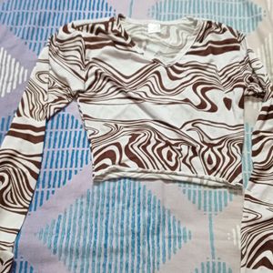 Abstract Print Mesh Top