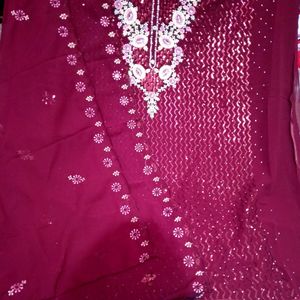 Embroidered Fancy Dress Material