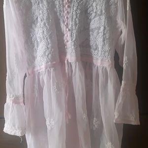 New Chikan Work Short Kurti