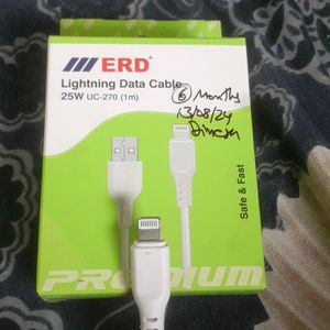 Brand New ERD Lightning Data Cable With Warranty