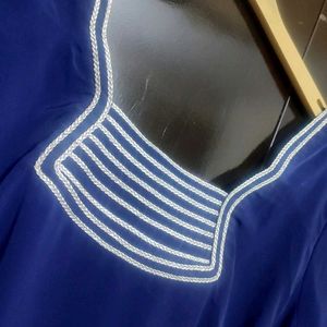 Navy Blue Party Wear Suit Salwar & Dupatta 42 Bust