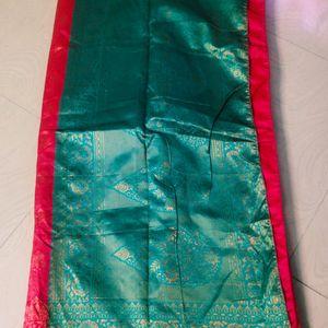 Pink Colour Banaras Silk Saree