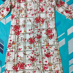 White Flower Kurti