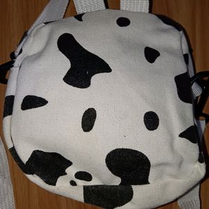 Cow Print Canvas Crossbody Bag
