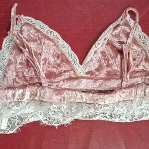 Hot Velvet Pink Bra For Divas