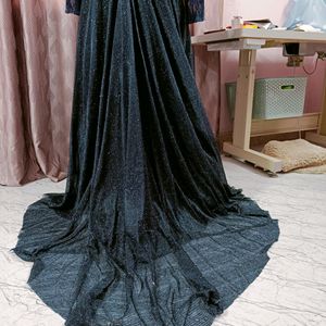 Full Of Flayer Navy Blue Gown