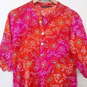 Orangish Pink Kurta