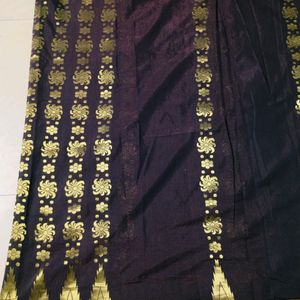 Copy brown colour Banarasi Silk full Zari Saree