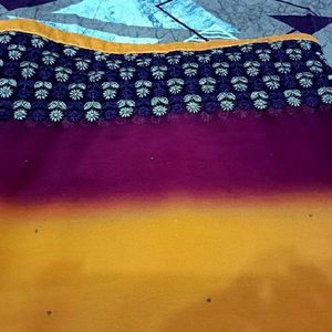 Beautiful Two Shaded  Saree With Blouse