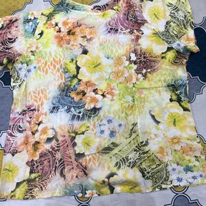 multi color printed top