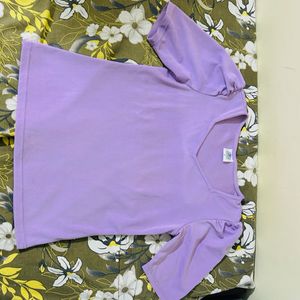 Lilac Puff Sleeve Top