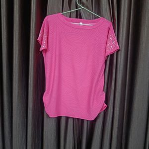 Pink T-shirt with Beautiful Sleeve