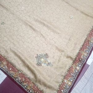 Beutiful Kundan Work Saree