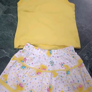 Hosiery Cotton Skirt Top