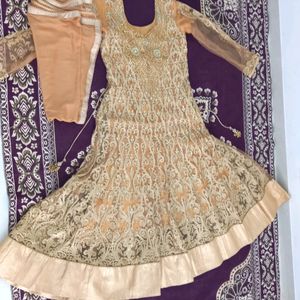 Golden Anarkali Now Available In Offer