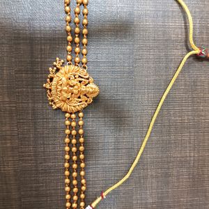 Traditional 3 Layer Golden Lakshmi Choker Necklace