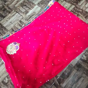 Pretty Red Colour Fancy Dupatta