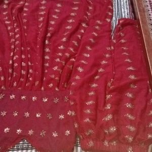 Beautiful  New One Time Use Anrakali Kurti With Pa