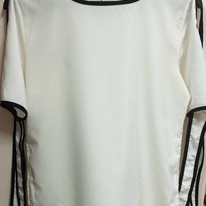 White Tie Knot Top For Women