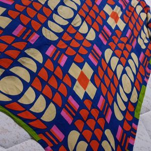 Multi Colour Geometric Pattern Stole For Women