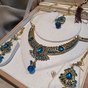 💙4 Piece Wedding Wear Necklace Sahare & Mangtika