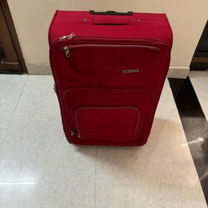 American Tourister Polyester Soft Trolley Red