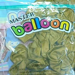 100 Pcs Golden Colour Metallic Balloon