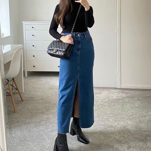 Denim Skirt Long