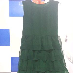 Audrey Green Ruffle Dress