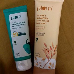 Plum facewash and sunscreen combo