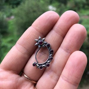 GIVA AVNI 925 Oxidised Silver Nose Ring