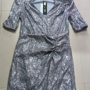 Beautiful Silver Sequence Dress