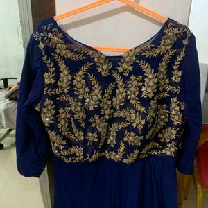 Navy Blue Ethnic Gown❤️