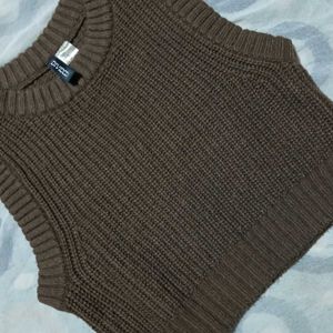 Aesthetic Korean Cropped Vest Sweater