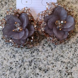 Beautiful Grey Colour Earrings