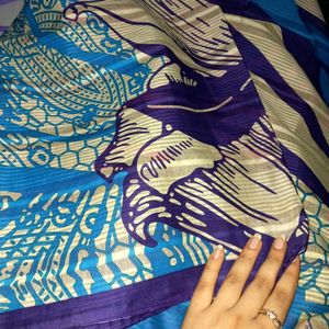 50 Shades Of Blue Saree