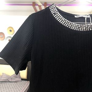 Zara - New Black Knitted Top