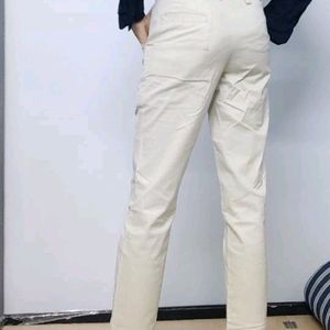 Beige Formal Trouser