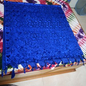 Brand New Royal Blue Colour Velvet Stole/dupatta