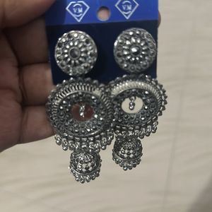 Sliver Plated Silver Oxidised Jhumka