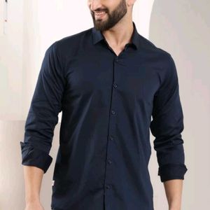 Men Solid navy Blue Shirt