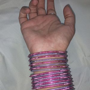 Stylish Pink And Purple Bangles