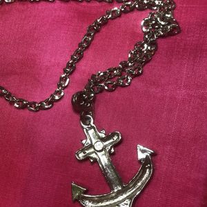 Shiny New Anchor Locket And Chain