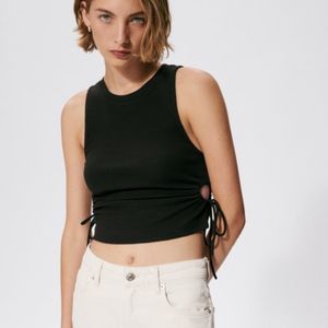 Zara Side Cut Out Ribbed Tank Top