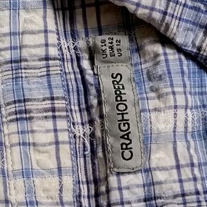 Craghoppers Women Blue Checks Cotton Shirt