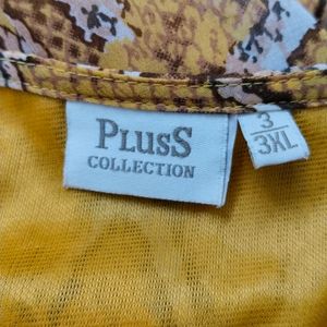 Pluss Plus Size Yellow Top