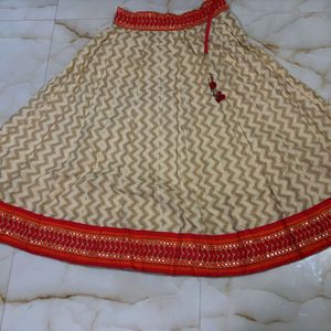 Ethnic Glass Pattern Long Skirt