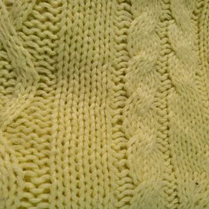 YELLOW HALF SLEEVED WOOLEN SWEATER